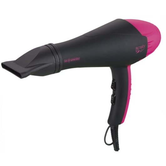 Secador de Cabelo Profissional Iónico Jata SC1040 2000W 3 Temperaturas 2 Velocidades Difusor Preto/Rosa