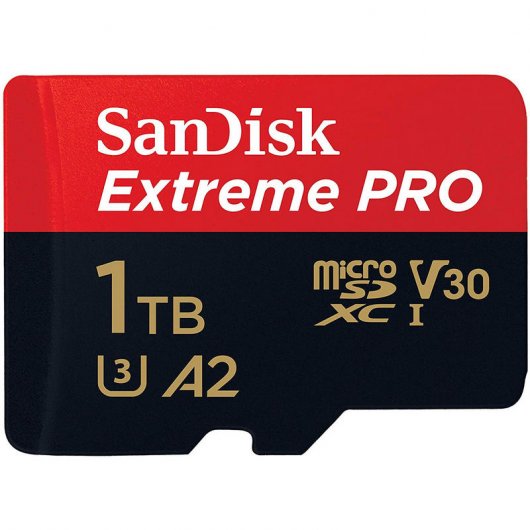 SanDisk Extreme Pro MicroSDXC 1TB Clase 10 U3 V30 A2 + Adaptador SD