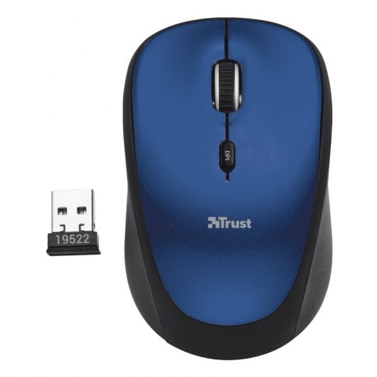 Trust Yvi Wireless Ratón Inalámbrico 1600DPI Azul