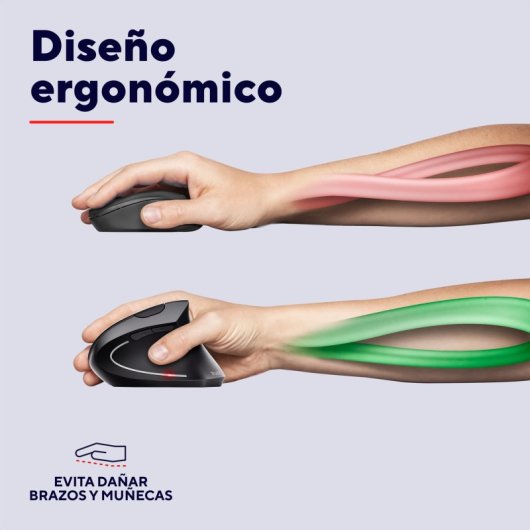 Trust Verto Ratón Ergonómico Vertical Inalámbrico 1600DPI Negro