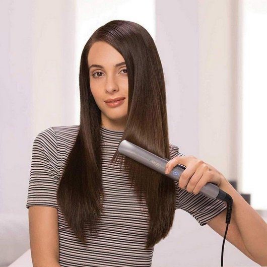 Prancha de Cabelo Cerâmica Remington Keratin Protect S8598 230ºC 5 Definições Queratina Desligar Automático Visor Cinzento