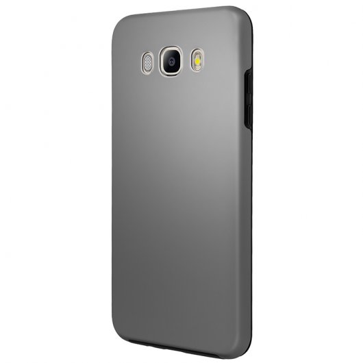 Avizar Funda Protectora de Silicona y Policarbonato 360º Plateada para Samsung Galaxy J5 2016