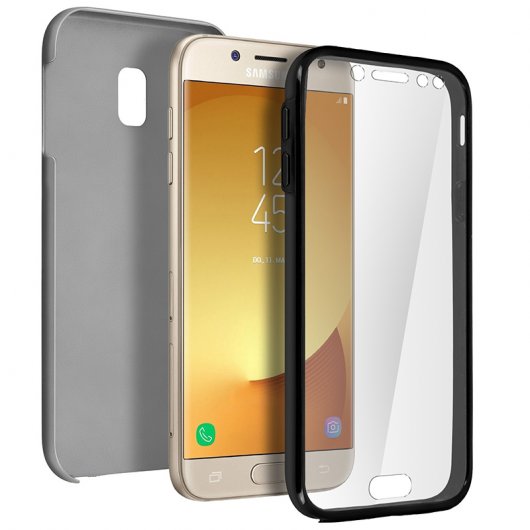 Avizar Funda Protectora de Silicona y Policarbonato Protección 360º para Samsung Galaxy J7 2017