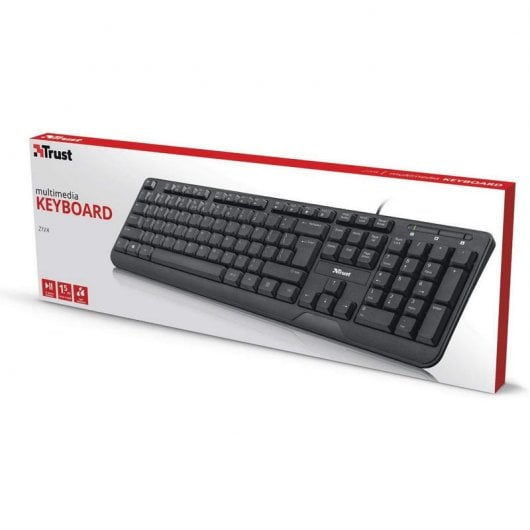 Trust Ziva Teclado Multimedia USB Negro