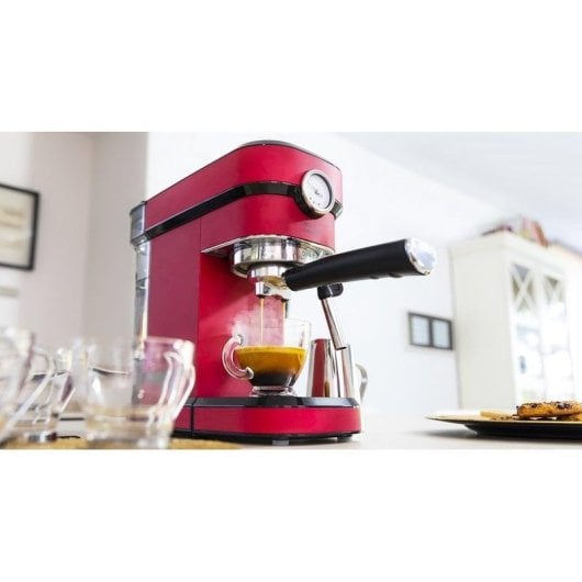 Caffettiera Espresso Cecotec Cafelizzia 790 Shiny Pro 1,2L 20 bar con manometro e vaporizzatore