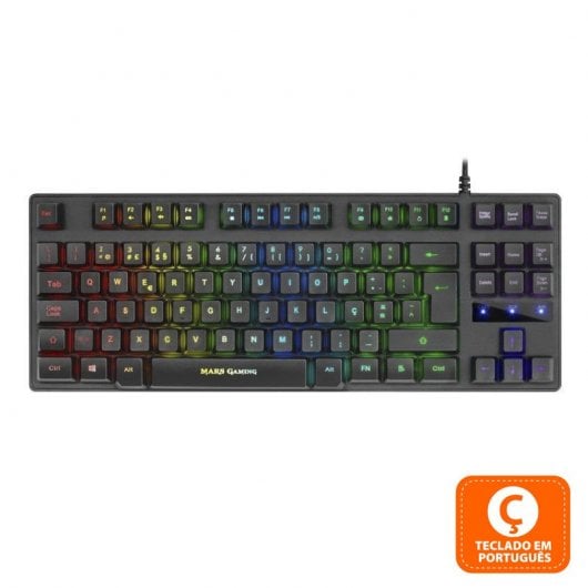Mars Gaming MKTKLPT Teclado Híbrido Gaming RGB Switch Vermelho (PT)