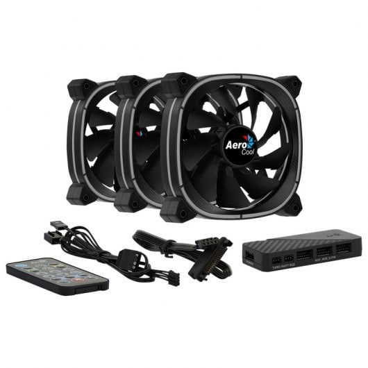 Aerocool Astro 12 Pro RGB Pack 3 Ventoinhas 120mm