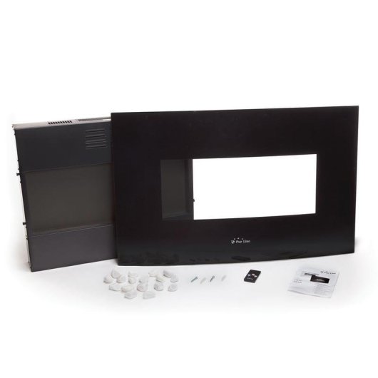 Purline CHE-440 Chimenea Eléctrica Mural con Mando a Distancia 2000W