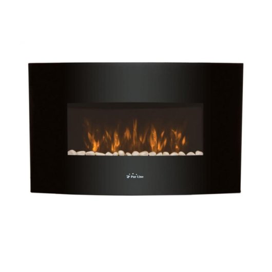 Purline CHE-440 Chimenea Eléctrica Mural con Mando a Distancia 2000W