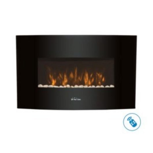 Purline CHE-440 Chimenea Eléctrica Mural con Mando a Distancia 2000W