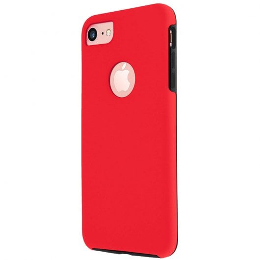 Avizar Funda Protectora de Silicona y Policarbonato Protección 360º Roja para iPhone 7 / iPhone 8