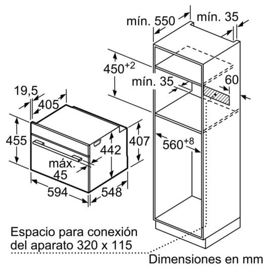 Siemens CB675GBS3 iQ700 Horno Integrable 47L A+ Acero Inoxidable