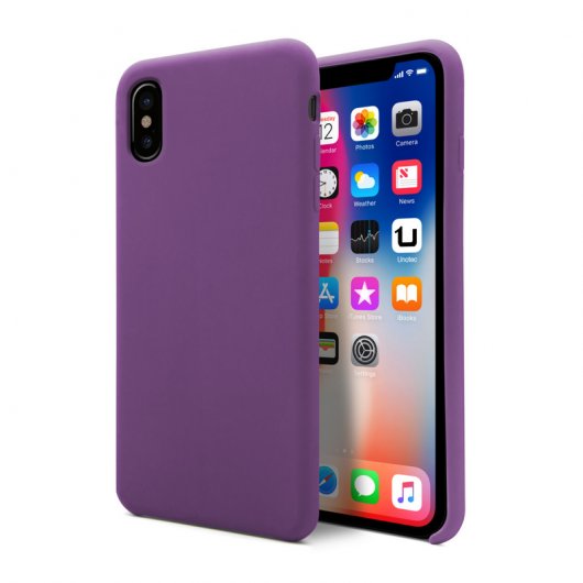 Unotec Funda Soft Morada para iPhone X/XS