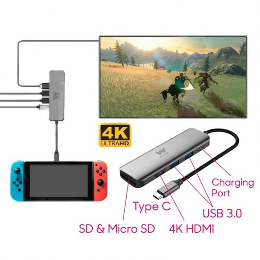 Woxter PE26-165 Hub USB-C Multipuerto