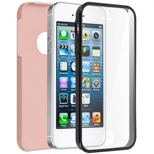 Avizar Fundas Protectora de Silicona y Policarbonato Color Champán para iPhone 5 / iPhone 5S / iPhone SE