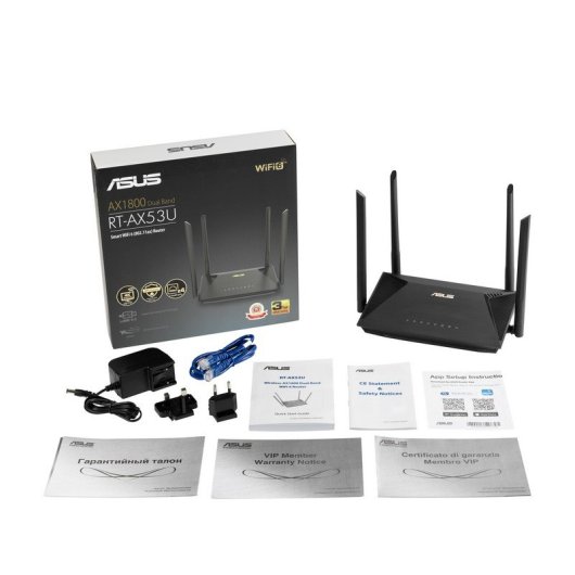 Asus RT-AX58U Router AX3000 WiFi 6 Dual Band MU-MIMO/OFDMA