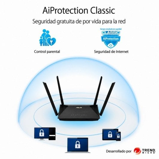 Asus RT-AX58U Router AX3000 WiFi 6 Dual Band MU-MIMO/OFDMA