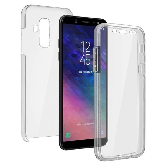 Avizar Fundas Protectora de Silicona y Policarbonato Protección 360º Color Champán para Samsung Galaxy A6 Plus