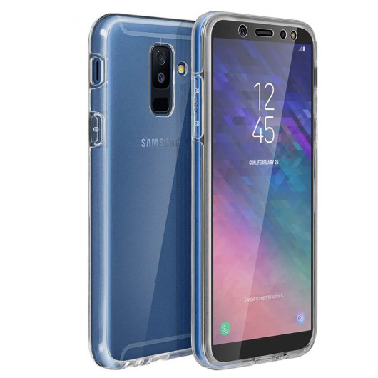 Avizar Fundas Protectora de Silicona y Policarbonato Protección 360º Color Champán para Samsung Galaxy A6 Plus