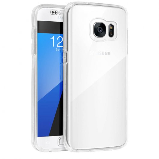 Avizar Étuis de protection en silicone et polycarbonate Protection transparente 360º pour Samsung Galaxy S7