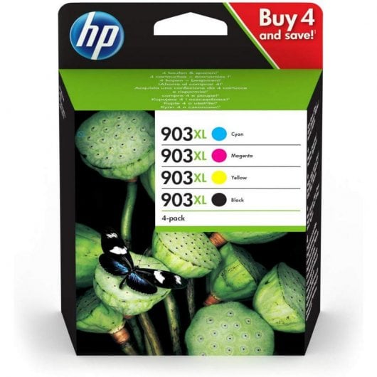 Cartouche d'encre HP 903XL Pack Original Noir Cyan Magenta Jaune XL
