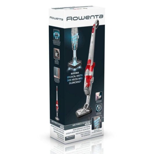 Aspirateur sans Fil Rowenta Air Force Extreme Silence RH8923 25,2V 77dB 65min 0,5L Rouge