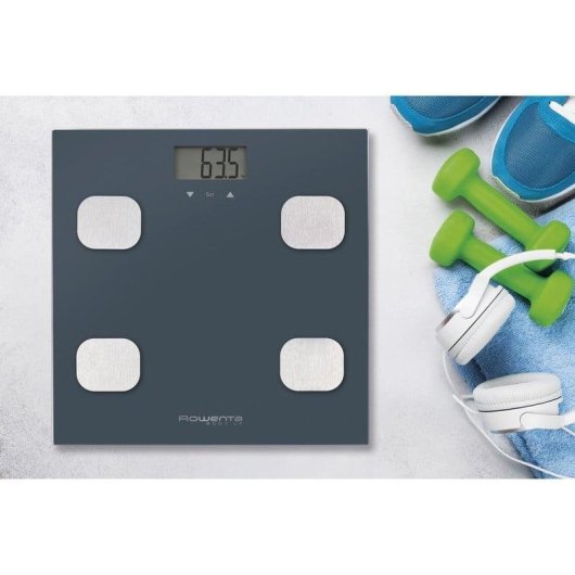 Balança Digital Rowenta Body Up Até 150 kg IMC Gordura Corporal LCD