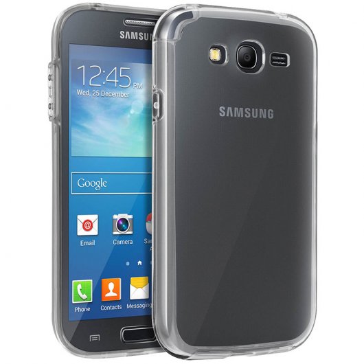 Avizar Fundas Protectora de Silicona y Policarbonato Protección 360º Transparente para Samsung Galaxy Grand Duos I9082