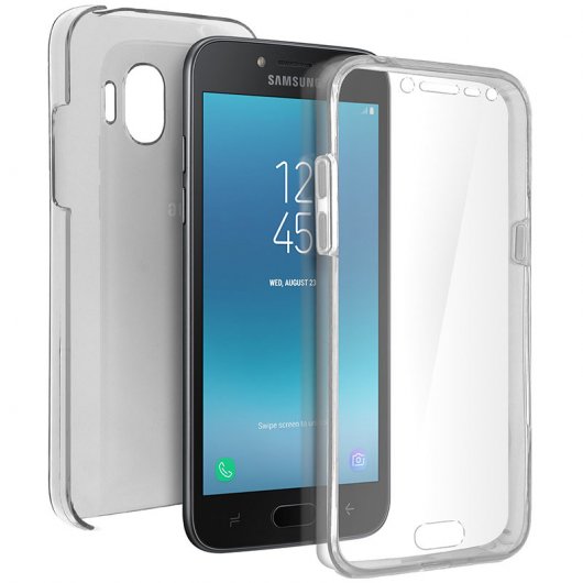 Avizar Fundas Protectora de Silicona y Policarbonato Protección 360º Transparente para Samsung Galaxy Grand Prime Pro