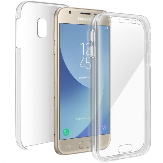 Avizar Coques de Protection en Silicone et Polycarbonate Protection Transparente 360º pour Samsung Galaxy J3 2017