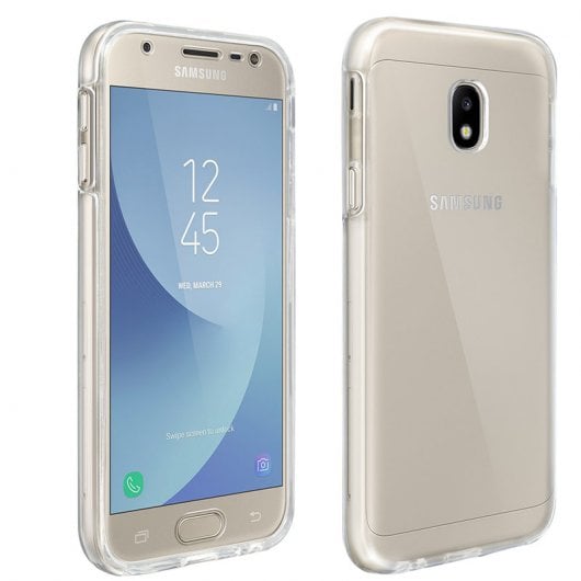 Avizar Coques de Protection en Silicone et Polycarbonate Protection Transparente 360º pour Samsung Galaxy J3 2017
