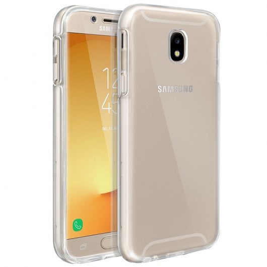 Avizar Fundas Protectora de Silicona y Policarbonato 360º Transparente para Samsung Galaxy J5