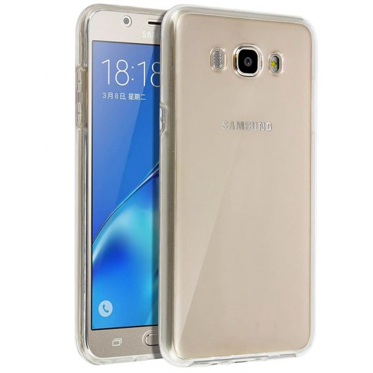 Avizar Fundas Protectora de Silicona y Policarbonato Protección 360º Transparente para Samsung Galaxy J7