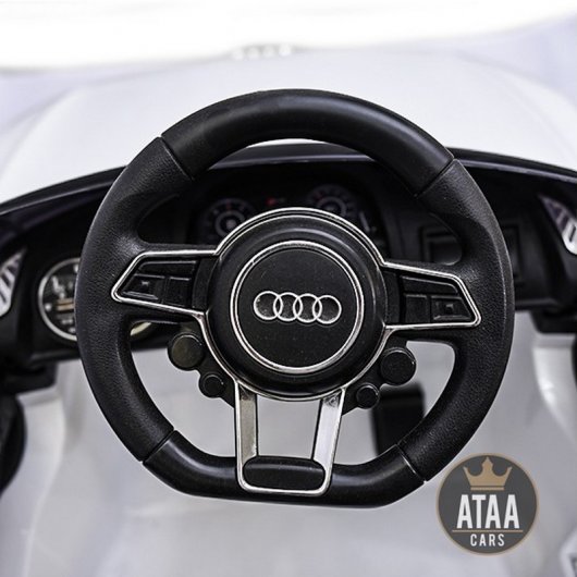 Ataa Cars Coche Eléctrico con Licencia Audi R8 Spyder 12V Blanco