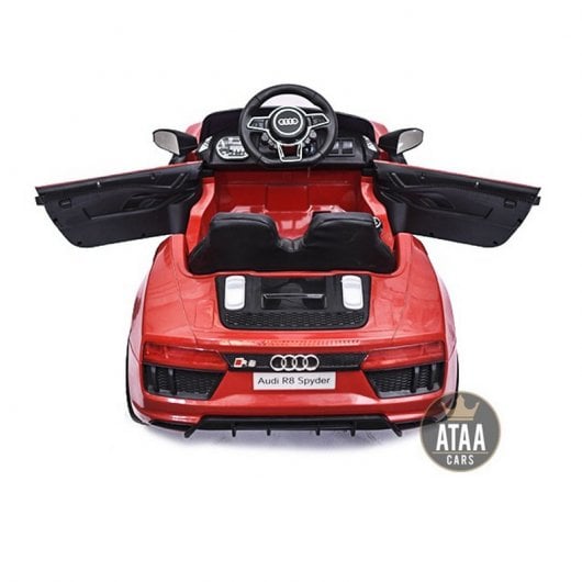 Ataa Cars Coche Eléctrico con Licencia Audi R8 Spyder 12V Rojo