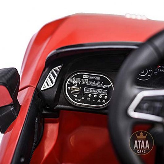Ataa Cars Coche Eléctrico con Licencia Audi R8 Spyder 12V Rojo