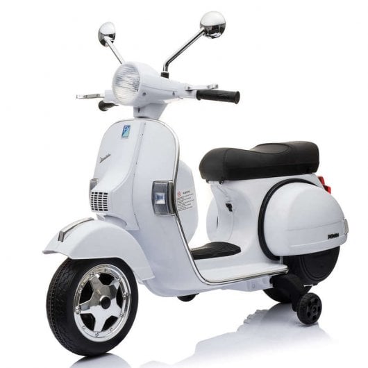 Mota Elétrica Vespa Clássica com Licença Piaggio 12V Branca