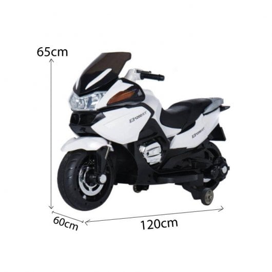 Ataa Cars Moto Eléctrica Gran Turismo Biplaza 12V Blanca