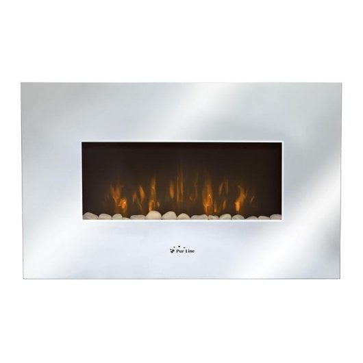Purline CHE-450 Chimenea Eléctrica Mural con Mando a Distancia 2000W