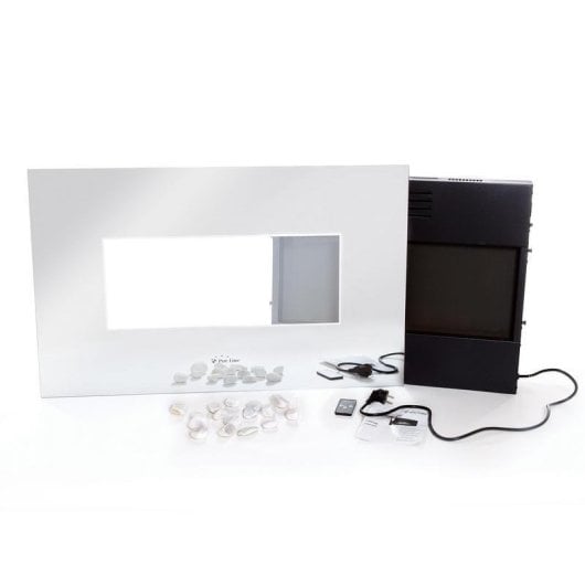 Purline CHE-450 Chimenea Eléctrica Mural con Mando a Distancia 2000W