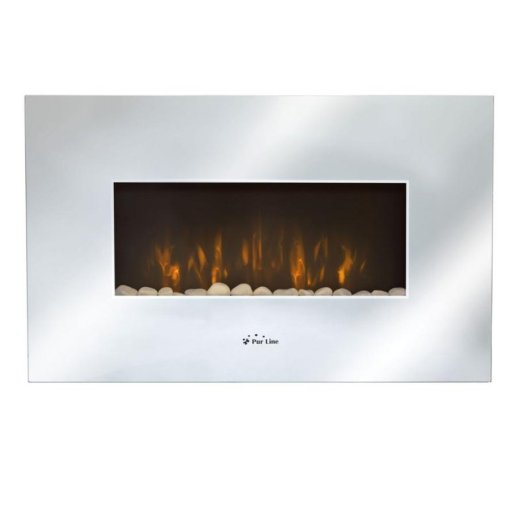 Purline CHE-450 Chimenea Eléctrica Mural con Mando a Distancia 2000W