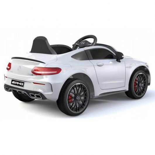 ATAA Cars Coche Eléctrico con Licencia Mercedes C63 AMG Coupé 12V Blanco