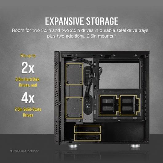 Corsair 275R Cristal Templado USB 3.0 Negra