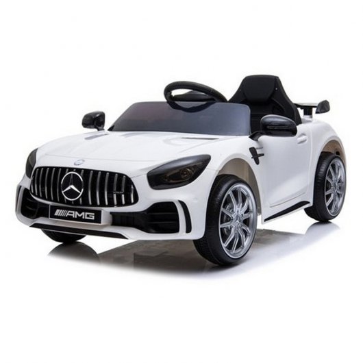 Coche Eléctrico con Licencia Mercedes GTR AMG 12V Blanco