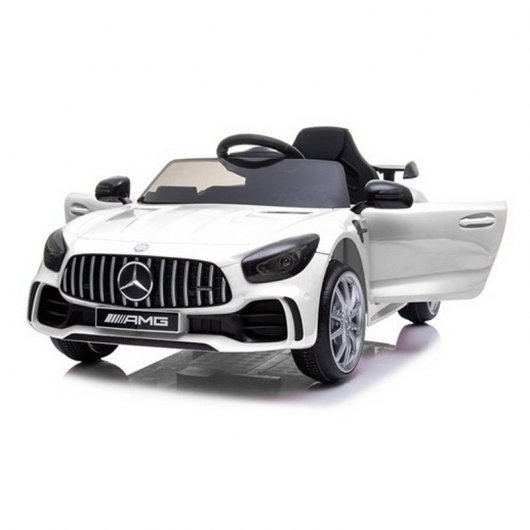 Coche Eléctrico con Licencia Mercedes GTR AMG 12V Blanco