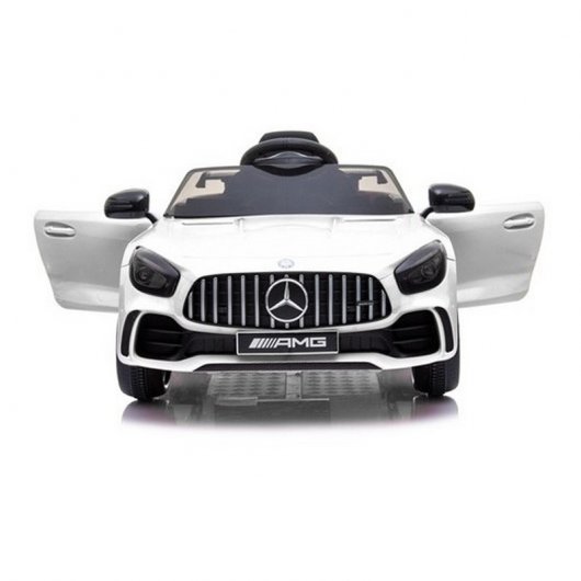 Coche Eléctrico con Licencia Mercedes GTR AMG 12V Blanco