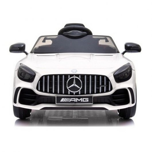 Coche Eléctrico con Licencia Mercedes GTR AMG 12V Blanco