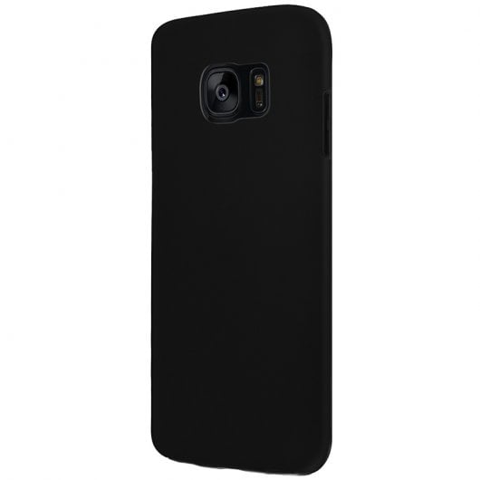 Avizar Capa Preta de Silicone e Policarbonato com Proteção Total para Samsung Galaxy S7 Edge