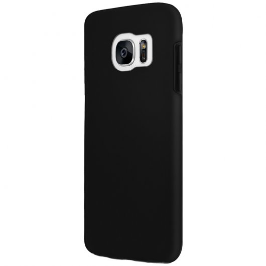 Avizar Funda Protectora de Silicona y Policarbonato Protección Total Negra para Samsung Galaxy S7