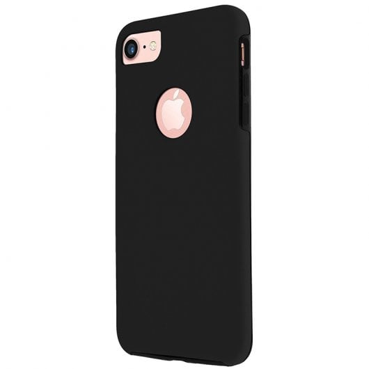 Avizar Capa de Silicone e Policarbonato Preta com Proteção Total para iPhone 7 / 8